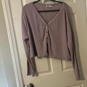 Hollister Lilac Ribbed Knit Top